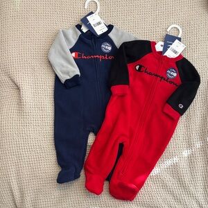 Bundle of 2 : Champion Kids Footies - Red, Black, and Blue
